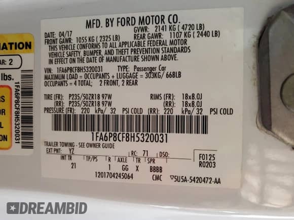 2017 Ford Mustang GT z VIN 1FA6P8CF8H5320031, wystawiony jako Copart lot #84209545 z przebiegiem 71 189 mil mil oraz Szkoda całkowita • Salvage title. Historia ofert i sprzedaży dostępna na DreamBid. Obrazek 12.