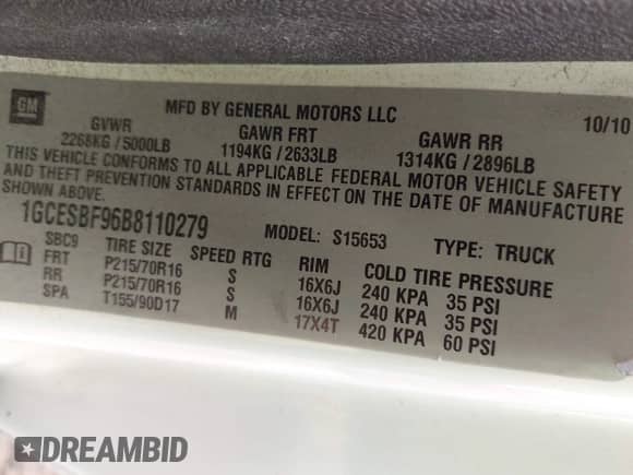 2011 Chevrolet Colorado Work Truck с VIN 1GCESBF96B8110279, выставлен на аукционе IAAI как лот 42967936 с пробегом 308 578 миль миль и . История ставок и продаж доступна на DreamBid. Изображение 9.
