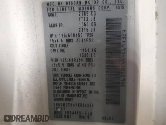 2017 Chevrolet City Express Cargo LS с VIN 3N63M0YN4HK694324, выставлен на аукционе Copart как лот 50696785 с пробегом 147 419 миль миль и Чистый • Clean title. История ставок и продаж доступна на DreamBid. Изображение 13.