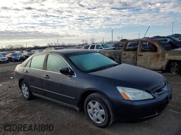 2005 Honda Accord LX with VIN 1HGCM55475A111433, listed as a Copart auction lot 43371575 with 198,408 mi miles and Salvage title. Bid and sale history available at DreamBid. Image 4.