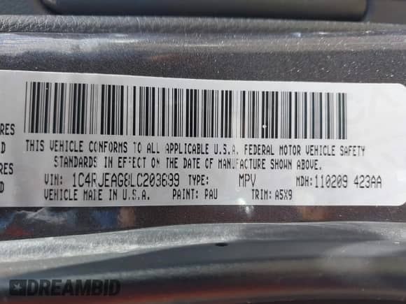 2020 Jeep Grand Cherokee Laredo E with VIN 1C4RJEAG8LC203699, listed as a IAAI auction lot 43150843 with 132,657 mi miles and . Bid and sale history available at DreamBid. Image 9.