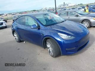 2021 Tesla Model Y Long Range with VIN 5YJYGDEE8MF187196, listed as a IAAI auction lot 42615790 with 89,810 mi miles and . Bid and sale history available at DreamBid. Image 1.