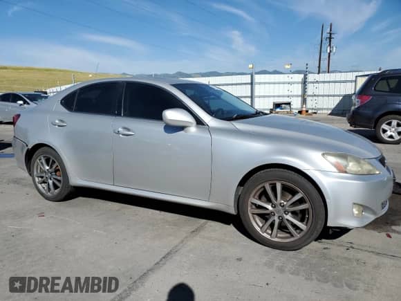 2007 Lexus IS 250 with VIN JTHCK262575011759, listed as a Copart auction lot 63586675 with 202,775 mi miles and Salvage title. Bid and sale history available at DreamBid. Image 4.
