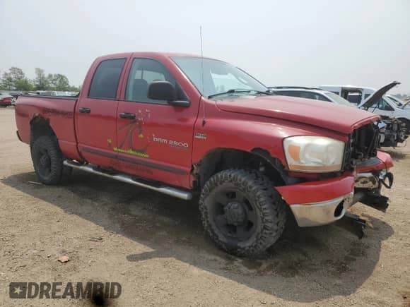 2006 Dodge 2500 SLT with VIN 3D7KS28D06G284598, listed as a Copart auction lot 60104745 with 339,168 mi miles and Salvage title. Bid and sale history available at DreamBid. Image 4.