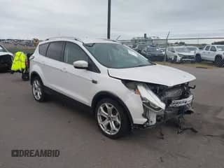 2017 Ford Escape Titanium with VIN 1FMCU9JD1HUC79837, listed as a IAAI auction lot 43172689 with 130,309 mi miles and . Bid and sale history available at DreamBid. Image 1.