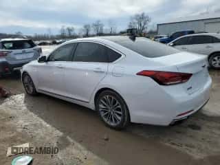 2015 Hyundai Genesis 3.8L with VIN KMHGN4JE4FU068770, listed as a Copart auction lot 39469694 with 74,671 mi miles and Salvage title. Bid and sale history available at DreamBid. Image 2.