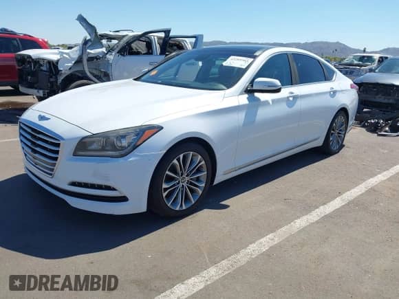 2015 Hyundai Genesis 3.8L с VIN KMHGN4JE8FU046125, выставлен на аукционе IAAI как лот 43289503 с пробегом 183 035 миль миль и . История ставок и продаж доступна на DreamBid. Изображение 2.
