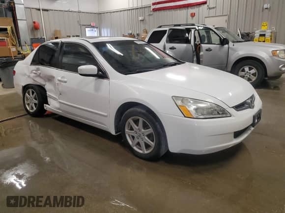 2004 Honda Accord EX with VIN 1HGCM66524A103526, listed as a Copart auction lot 65260095 with 124,184 mi miles and Clean title. Bid and sale history available at DreamBid. Image 4.
