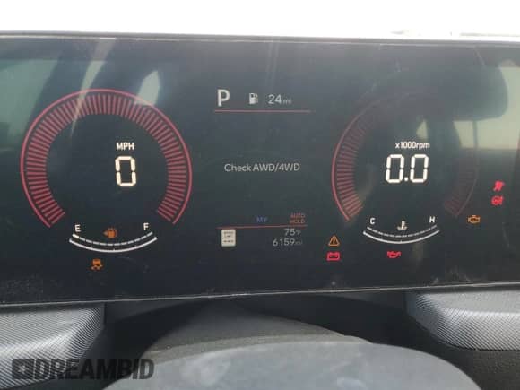 2024 Hyundai Sonata SEL with VIN KMHL64JA6RA396416, listed as a Copart auction lot 60654175 with 6,159 mi miles and Salvage title. Bid and sale history available at DreamBid. Image 9.