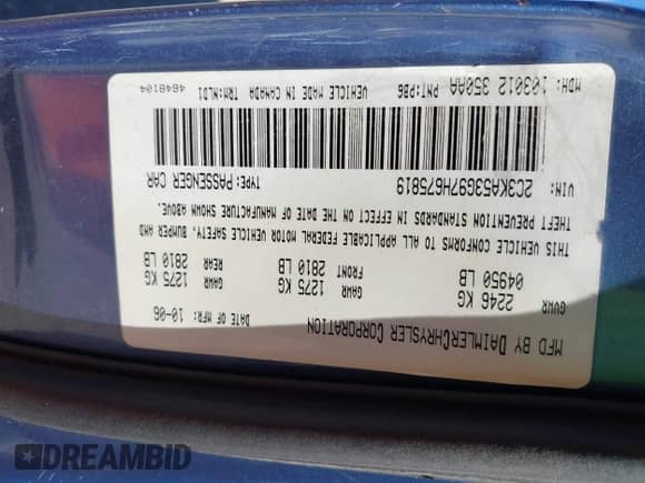 2007 Chrysler 300 Signature with VIN 2C3KA53G97H675819, listed as a IAAI auction lot 43459152 with 168,521 mi miles and . Bid and sale history available at DreamBid. Image 9.