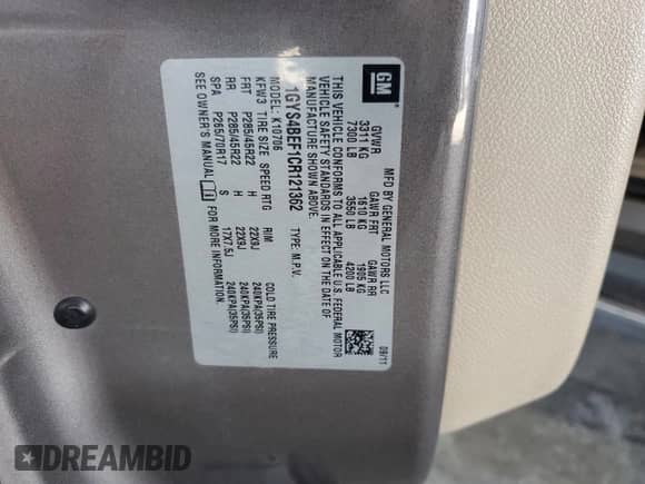 2012 Cadillac Escalade Luxury с VIN 1GYS4BEF1CR121362, выставлен на аукционе Copart как лот 51871345 с пробегом 158 273 миль миль и Чистый • Clean title. История ставок и продаж доступна на DreamBid. Изображение 13.