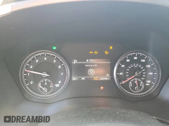 2023 Hyundai Santa Fe SEL with VIN 5NMS24AJXPH605980, listed as a Copart auction lot 84439185 with 26,348 mi miles and Salvage title. Bid and sale history available at DreamBid. Image 9.