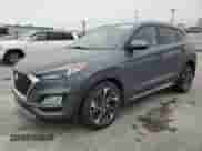 2019 Hyundai Tucson Night Edition with VIN KM8J33AL2KU873746, listed as a Copart auction lot 53400013 with 30,034 mi miles and . Bid and sale history available at DreamBid. Image 1.