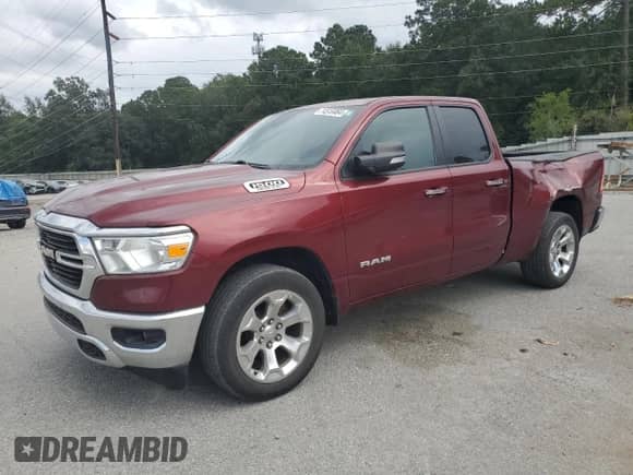 2019 Ram 1500 Big Horn with VIN 1C6RREBT6KN884038, listed as a Copart auction lot 74510464 with 62,721 mi miles and Salvage title. Bid and sale history available at DreamBid. Image 1.