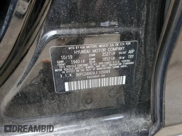 2020 Hyundai Accent SE z VIN 3KPC24A69LE105049, wystawiony jako Copart lot #70384135 z przebiegiem 83 647 mil mil oraz Szkoda całkowita • Salvage title. Historia ofert i sprzedaży dostępna na DreamBid. Obrazek 12.