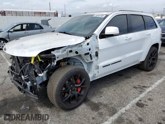 2020 Jeep Grand Cherokee SRT with VIN 1C4RJFDJ1LC366188, listed as a Copart auction lot 55695765 with 35,302 mi miles and Salvage title. Bid and sale history available at DreamBid. Image 1.