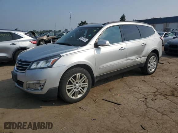 2015 Chevrolet Traverse LT с VIN 1GNKRGKD4FJ157001, выставлен на аукционе Copart как лот 67377235 с пробегом 135 136 миль миль и Чистый • Clean title. История ставок и продаж доступна на DreamBid. Изображение 1.