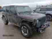 2021 Jeep Wrangler Unlimited Rubicon with VIN 1C4HJXFG2MW593389, listed as a Copart auction lot 62698895 with 23,738 mi miles and Salvage title. Bid and sale history available at DreamBid. Image 4.