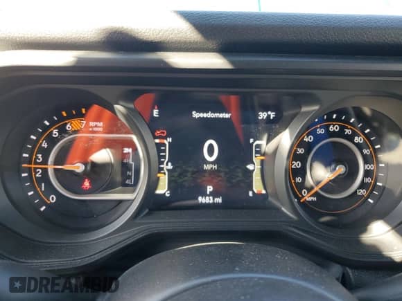 2024 Jeep Wrangler Willys с VIN 1C4PJXAGXRW193414, выставлен на аукционе Copart как лот 45381975 с пробегом 9 683 миль миль и Списание • Salvage title. История ставок и продаж доступна на DreamBid. Изображение 9.