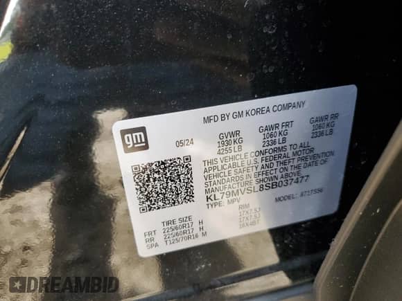 2025 Chevrolet TrailBlazer ACTIV with VIN KL79MVSL8SB037477, listed as a Copart auction lot 71058075 with 4,589 mi miles and Salvage title. Bid and sale history available at DreamBid. Image 13.