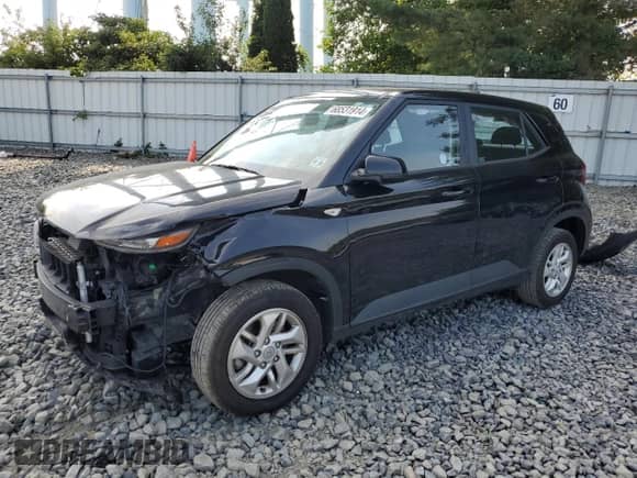 2021 Hyundai Venue SE with VIN KMHRB8A30MU069323, listed as a Copart auction lot 68531914 with 59,533 mi miles and Salvage title. Bid and sale history available at DreamBid. Image 1.