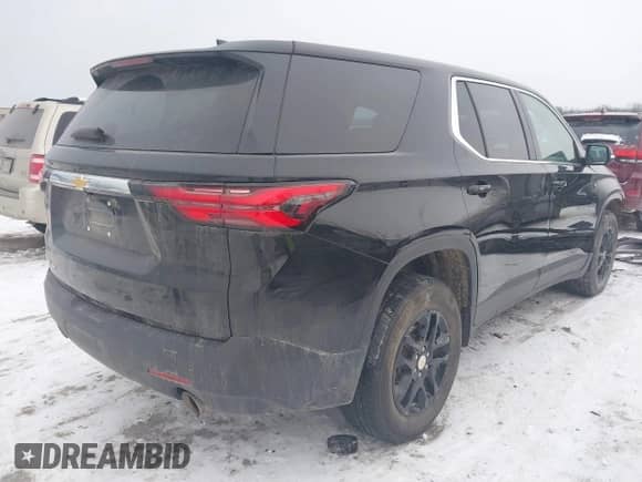 2023 Chevrolet Traverse LS with VIN 1GNEVFKW9PJ153242, listed as a IAAI auction lot 41287046 with 25,088 mi miles and . Bid and sale history available at DreamBid. Image 4.