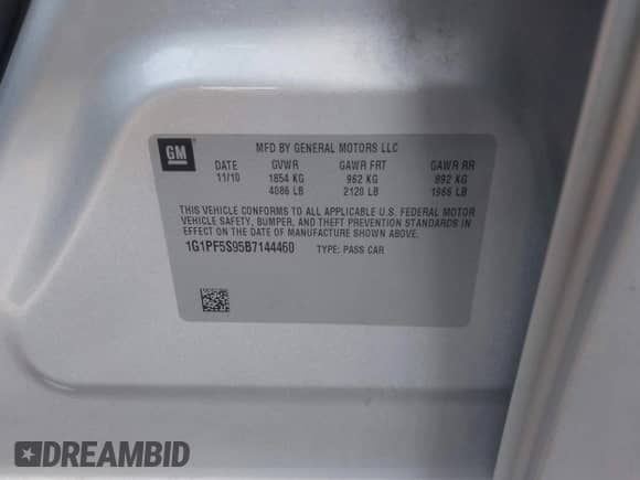 2011 Chevrolet Cruze 1LT z VIN 1G1PF5S95B7144460, wystawiony jako IAAI lot #42998189 z przebiegiem 142 127 mil mil oraz . Historia ofert i sprzedaży dostępna na DreamBid. Obrazek 9.