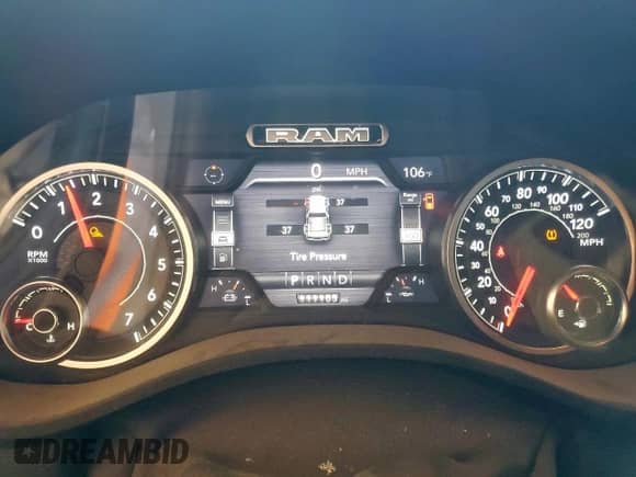 2019 Ram 1500 Big Horn with VIN 1C6RREFT1KN548839, listed as a Copart auction lot 65148555 with 111,103 mi miles and Clean title. Bid and sale history available at DreamBid. Image 9.