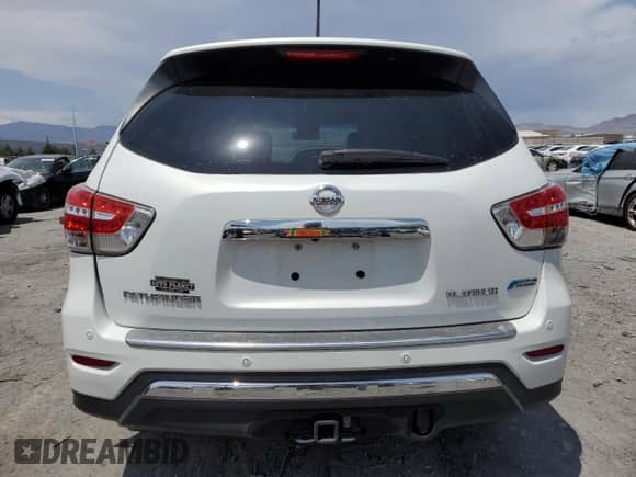 2014 Nissan Pathfinder Platinum Hybrid with VIN 5N1CR2MN2EC635484, listed as a Copart auction lot 59542485 with 163,462 mi miles and Salvage title. Bid and sale history available at DreamBid. Image 6.