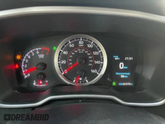 2019 Toyota Corolla SE с VIN JTNK4RBE1K3059615, выставлен на аукционе Copart как лот 87119095 с пробегом 263 235 миль миль и Чистый • Clean title. История ставок и продаж доступна на DreamBid. Изображение 8.