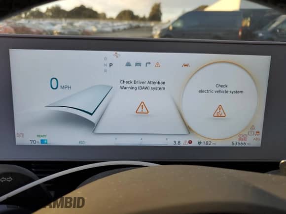 2022 Hyundai Ioniq 5 SE Standard Range z VIN KM8KM4AB3NU096397, wystawiony jako Copart lot #80950984 z przebiegiem 53 566 mil mil oraz Szkoda całkowita • Salvage title. Historia ofert i sprzedaży dostępna na DreamBid. Obrazek 9.