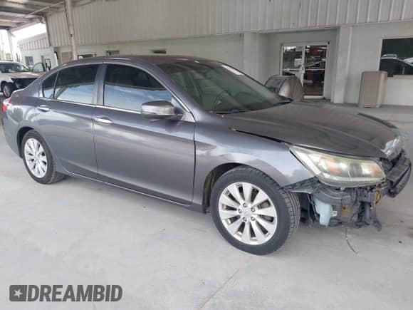 2014 Honda Accord EX-L with VIN 1HGCR2F86EA137734, listed as a IAAI auction lot 43206462 with 203,752 mi miles and . Bid and sale history available at DreamBid. Image 1.