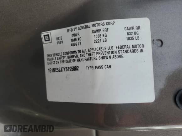 2000 Chevrolet Malibu LS с VIN 1G1NE52J7Y6195882, выставлен на аукционе Copart как лот 71700814 с пробегом 201 689 миль миль и Списание • Salvage title. История ставок и продаж доступна на DreamBid. Изображение 12.