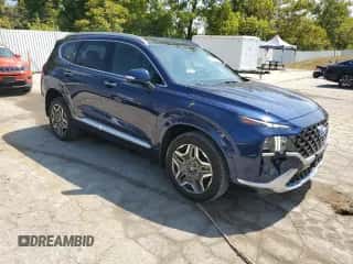 2021 Hyundai Santa Fe Calligraphy with VIN 5NMS5DALXMH345276, listed as a Copart auction lot 71525825 with 71,652 mi miles and Salvage title. Bid and sale history available at DreamBid. Image 4.