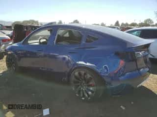 2023 Tesla Model Y Performance with VIN 7SAYGDEF6PF814946, listed as a Copart auction lot 71458794 with 16,851 mi miles and Salvage title. Bid and sale history available at DreamBid. Image 2.