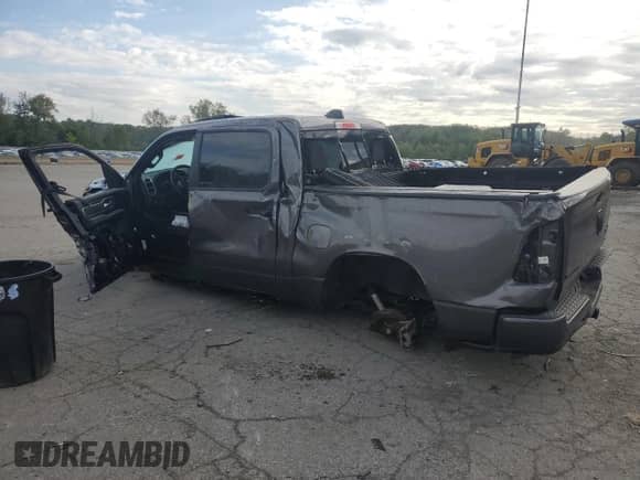 2024 Ram 1500 Big Horn with VIN 1C6SRFFTXRN180551, listed as a Copart auction lot 80147165 with Not provided miles and Salvage title. Bid and sale history available at DreamBid. Image 2.