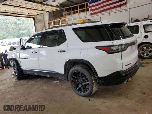 2021 Chevrolet Traverse Premier with VIN 1GNEVKKW6MJ156247, listed as a Copart auction lot 60360505 with 66,182 mi miles and Salvage title. Bid and sale history available at DreamBid. Image 2.