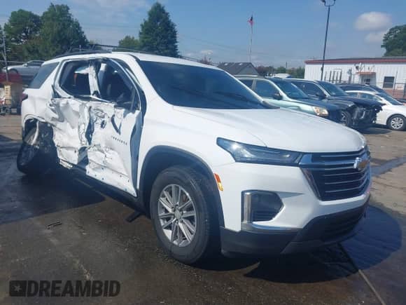 2023 Chevrolet Traverse LT Cloth with VIN 1GNERGKW0PJ116493, listed as a IAAI auction lot 43148532 with 41,776 mi miles and . Bid and sale history available at DreamBid. Image 1.