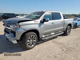 2024 Chevrolet Silverado 1500 LTZ with VIN 1GCUDGED7RZ249768, listed as a Copart auction lot 84608195 with 41,255 mi miles and Salvage title. Bid and sale history available at DreamBid. Image 1.