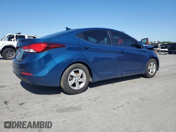 2014 Hyundai Elantra Limited with VIN KMHDH4AE1EU160038, listed as a Copart auction lot 71945205 with Not provided miles and Salvage title. Bid and sale history available at DreamBid. Image 3.