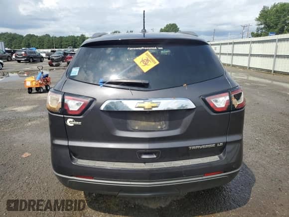 2015 Chevrolet Traverse LS with VIN 1GNKRFED0FJ370727, listed as a Copart auction lot 60500825 with Not provided miles and Salvage title. Bid and sale history available at DreamBid. Image 6.