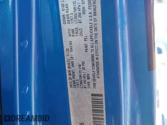 2022 Jeep Wrangler Unlimited Rubicon 392 with VIN 1C4JJXSJ2NW214895, listed as a Copart auction lot 81506854 with 21,471 mi miles and Salvage title. Bid and sale history available at DreamBid. Image 15.