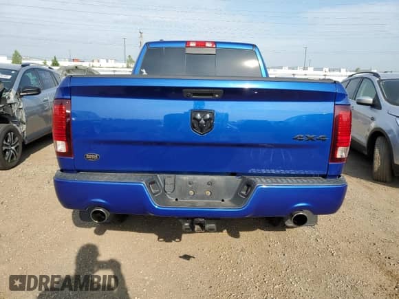 2017 Ram 1500 Sport with VIN 1C6RR7UT5HS647043, listed as a Copart auction lot 58411405 with 62,874 mi miles and Salvage title. Bid and sale history available at DreamBid. Image 6.