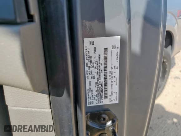 2020 Ford F-150 XL с VIN 1FTFX1E53LKE86327, выставлен на аукционе Copart как лот 81306955 с пробегом 107 962 миль миль и Списание • Salvage title. История ставок и продаж доступна на DreamBid. Изображение 12.