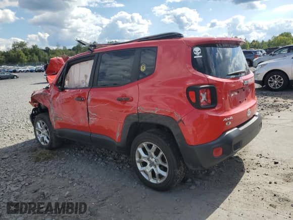 2017 Jeep Renegade Latitude с VIN ZACCJBBB4HPG09795, выставлен на аукционе Copart как лот 80214325 с пробегом Не указан миль и Списание • Salvage title. История ставок и продаж доступна на DreamBid. Изображение 2.