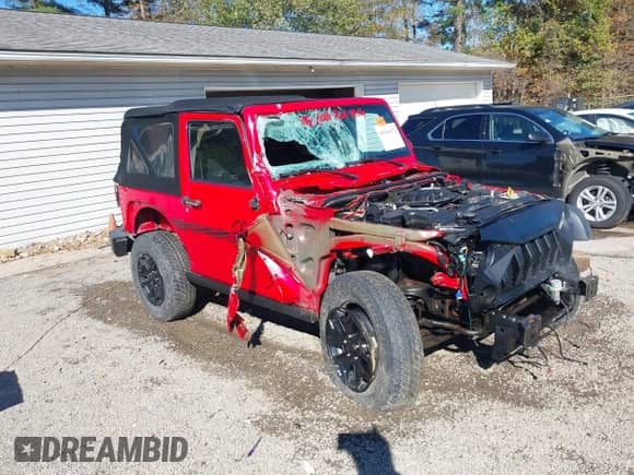 2015 Jeep Wrangler Sport with VIN 1C4AJWAG3FL606500, listed as a IAAI auction lot 40596072 with 110,344 mi miles and . Bid and sale history available at DreamBid. Image 1.