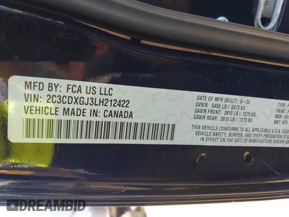 2020 Dodge Charger Scat Pack с VIN 2C3CDXGJ3LH212422, выставлен на аукционе IAAI как лот 43167450 с пробегом 77 861 миль миль и . История ставок и продаж доступна на DreamBid. Изображение 9.
