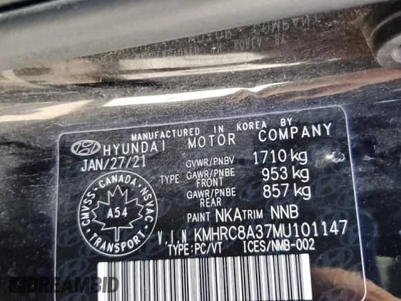 2021 Hyundai Venue Denim с VIN KMHRC8A37MU101147, выставлен на аукционе Copart как лот 80290255 с пробегом 142 083 миль миль и На запчасти • Non repairable. История ставок и продаж доступна на DreamBid. Изображение 14.