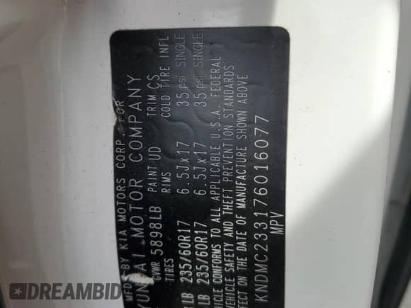 2007 Hyundai Entourage GLS с VIN KNDMC233176016077, выставлен на аукционе Copart как лот 51496215 с пробегом 82 145 миль миль и Списание • Salvage title. История ставок и продаж доступна на DreamBid. Изображение 13.