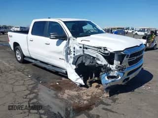2022 Ram 1500 Big Horn with VIN 1C6SRFMT4NN422666, listed as a IAAI auction lot 43389257 with 51,977 mi miles and . Bid and sale history available at DreamBid. Image 1.
